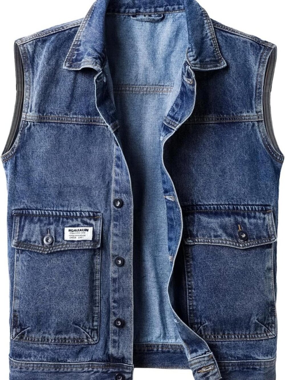 Stylish Men's Sleeveless Denim Vest | Casual Cowboy Jacket & Biker Wear